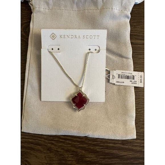 Kendra Scott Jewelry - Kendra Scott Gold Adjustable Kacey Necklace Bordeaux Tiger Eye NEW $65